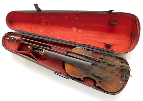 German Violin and two bows