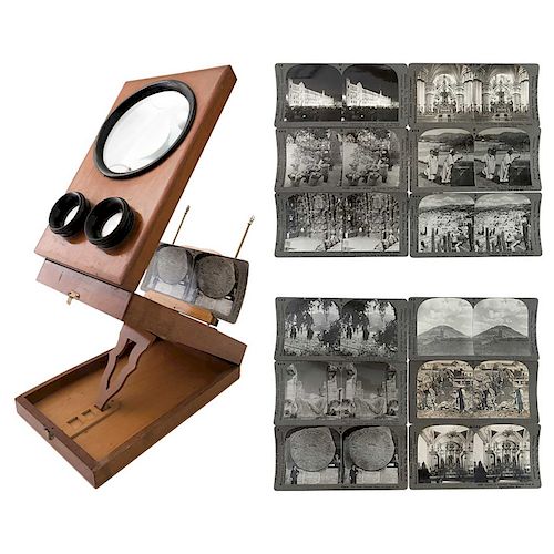 STEREOSCOPE VIEWER, GRAPHOSCOPE AND STEROSCOPIC VIEWS.