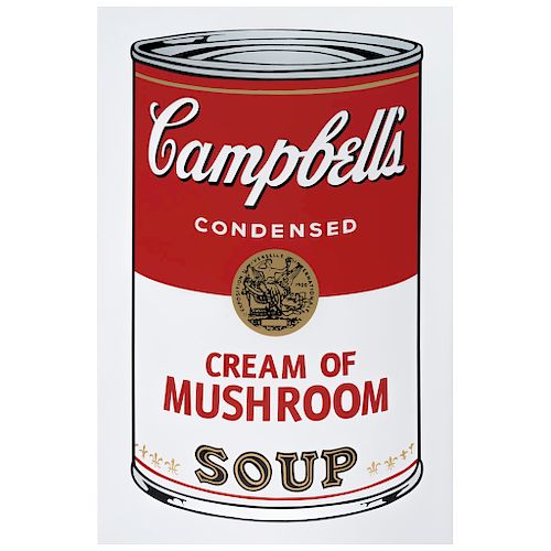 ANDY WARHOL, Campbell's cream of mushroom soup.