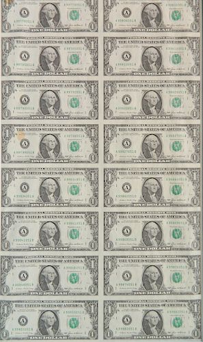 Uncut Currency Sheet