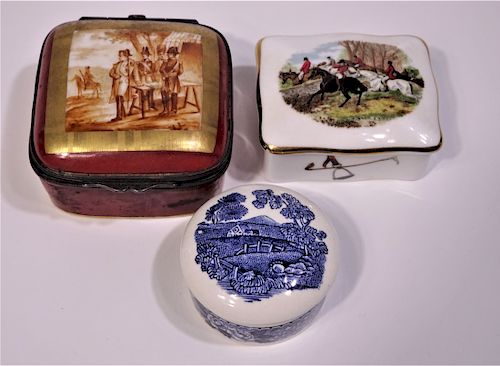 Group of 3 Porcelain Boxes