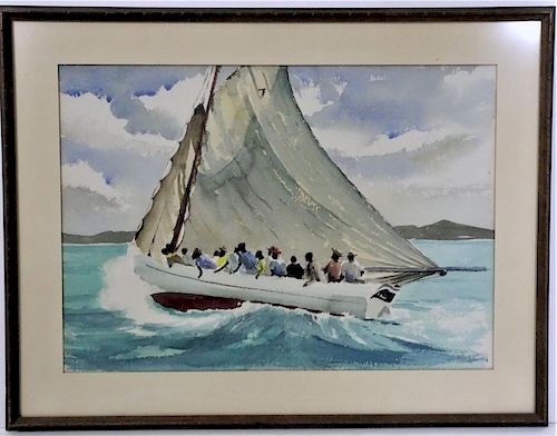 Follower of Winslow Homer, Bahamian Watercolor