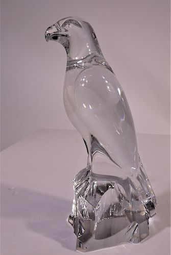 Baccarat Crystal Falcon, Signed