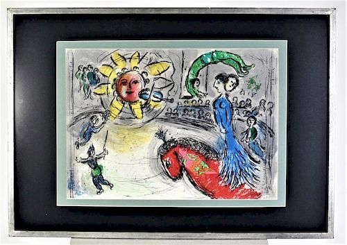 Marc Chagall (Russian1887-1985) Color Lithograph