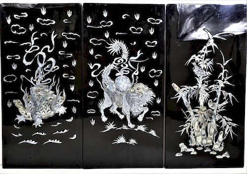 Vietnamese Inlaid Mother of Pearl Panels