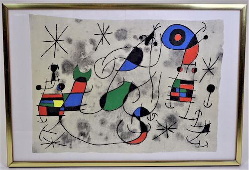 Attrib to Joan Miro  (1893 -1983) Lithograph