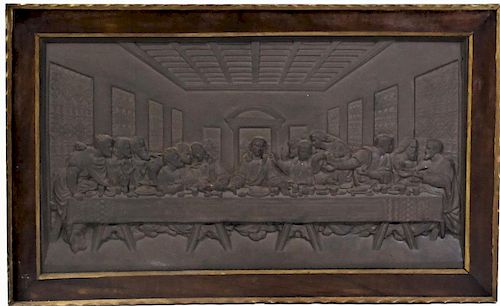 Last Supper Frame Bronze Relief Plaque,1933