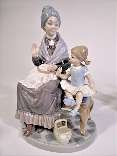 Lladro Porcelain Sculpture ""A Visit with Granny"