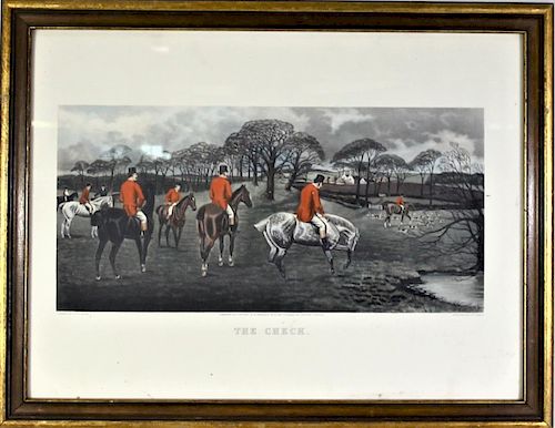 C.R. Stock, Equestrian Engraving, "The Check"