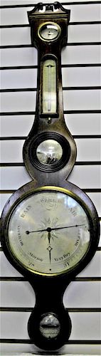 George III Mahogany Banjo Barometer