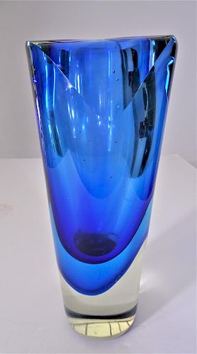 Tall Murano Style Glass Vase