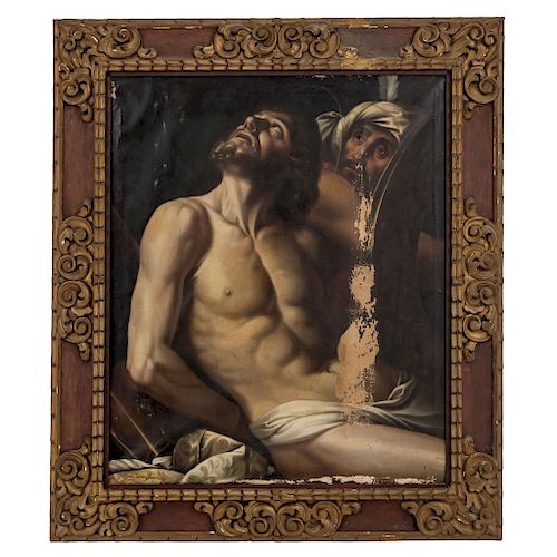 SIGNED "M. SORIA". 19TH CENTURY. MARTYRDOM SCENE. Oil in canvas. Signed and dated in 1832.  
