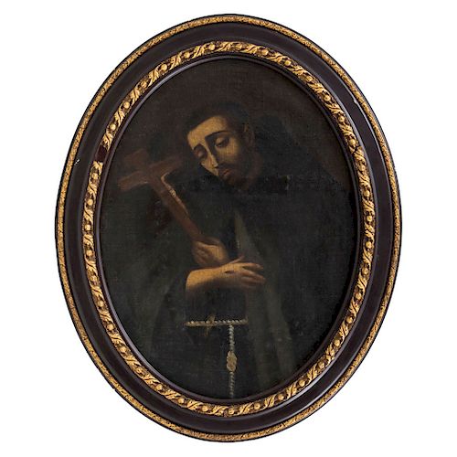 SAINT FRANCIS OF ASSISI. MEXICO, 19TH CENTURY. Oil on canvas. 
