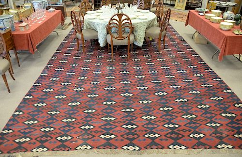 Kilim oriental carpet, 11'9" x 21' 2".