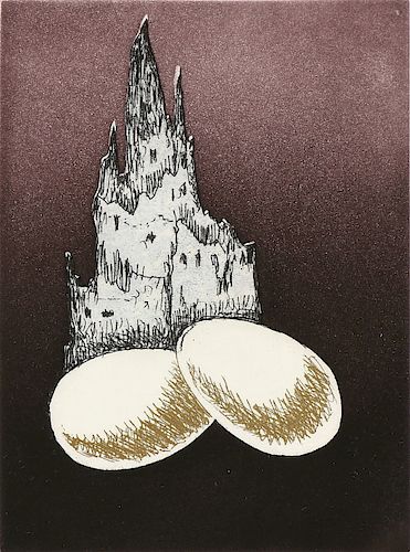 MAN RAY (American/French 1890-1976) A PRINT, "Cathedral," FROM THE ELECTRO-MAGIE SERIES, CIRCA 1972,