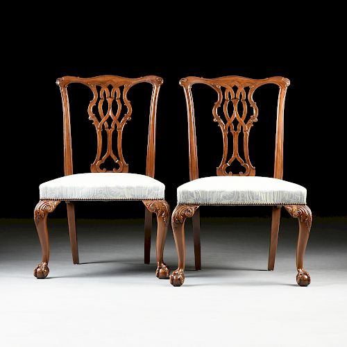 A GROUP OF EIGHT BAKER, KNAPP & TUBBS MAHOGANY DINING CHAIRS, AMERICAN, CIRCA 1976,