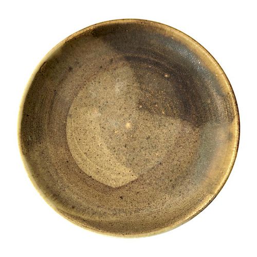 Toshiko Takaezu Stoneware Abstract Glazed Pottery Plate