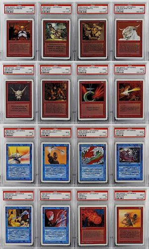 16PC Magic The Gathering Unlimited TCG PSA 9 Group