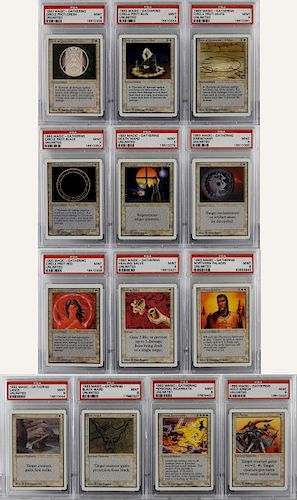 13PC Magic The Gathering Unlimited TCG PSA 9 Group