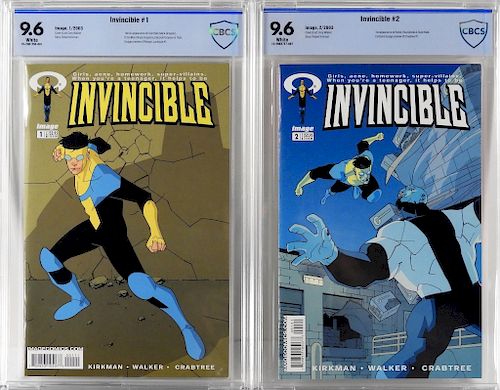2PC Image Comics Invincible #1 #2 CBCS 9.6