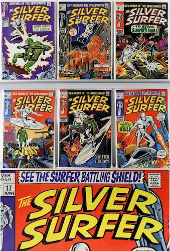6PC Marvel Comics Silver Surfer #2-17 Partial Run