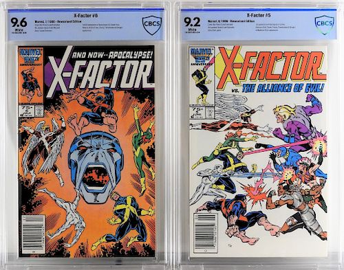 2PC Marvel X-Factor #5-6 CBCS 9.6 Newsstand Ed.