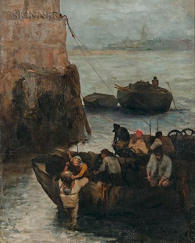 Continental School, 19th Century  Diving off the Coast