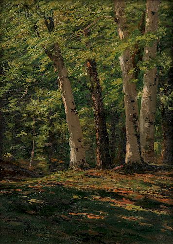 Charles Partridge Adams (American, 1858-1942)  Vermont Beech Trees