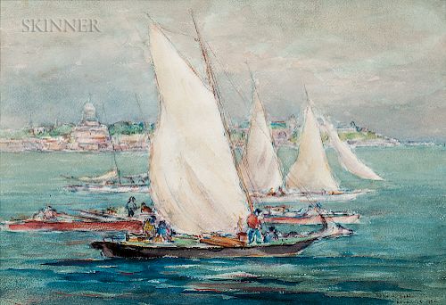 Reynolds Beal (American, 1867-1951)  Annapolis, 1924