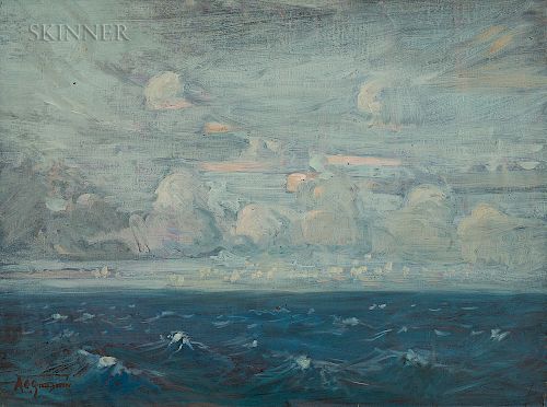 Arthur Clifton Goodwin (American, 1866-1929)  Seascape with Waves