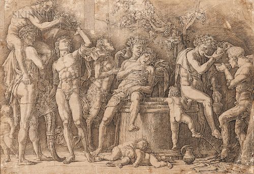 Andrea Mantegna (Italian, 1431-1506)  Bacchanal with a Wine Vat