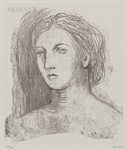 Henry Moore (British, 1898-1986)  Head of a Woman