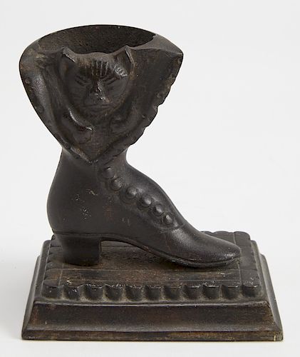 RARE Victorian Cast Iron- Cat in Women's Shoe