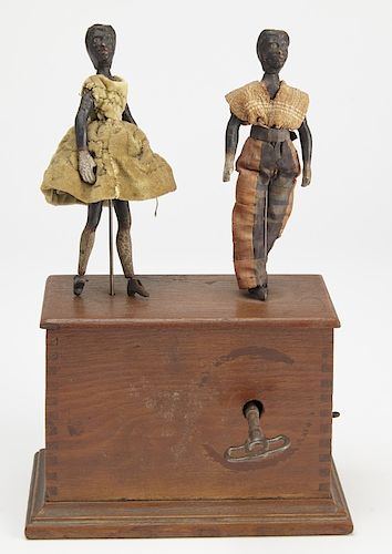 Early Ives Double Dancing Clockwork Toy