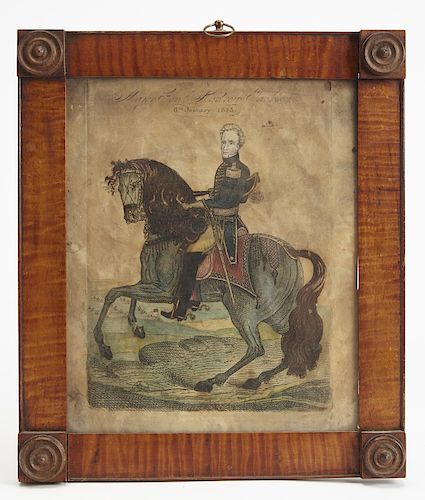 Early Engraving Andrew Jackson - Tiger Maple Frame