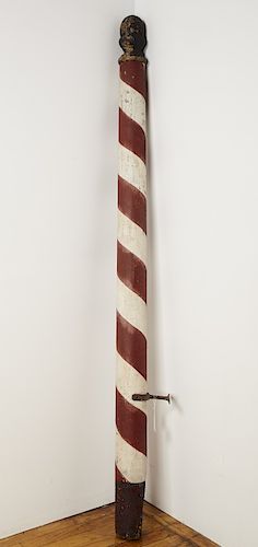 Tall Early Painted Barber Pole