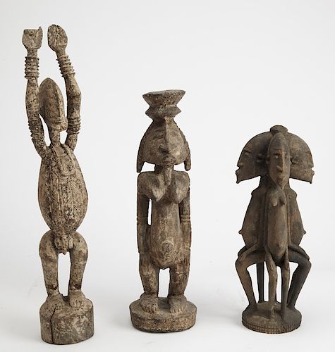 Three Carved African Figures