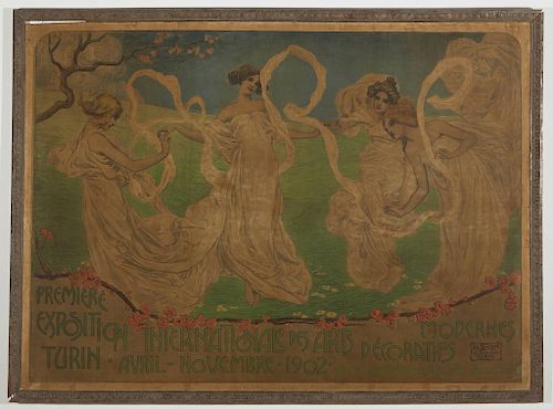 Large French Art Nouveau Poster- Doyen Simondetti
