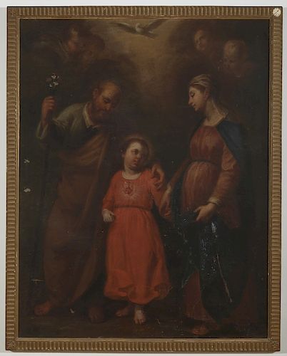 Holy Family - Early Oil on Canvas