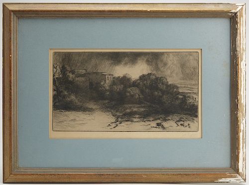 Two Legros Etchings - 2 Honore Daumier Prints