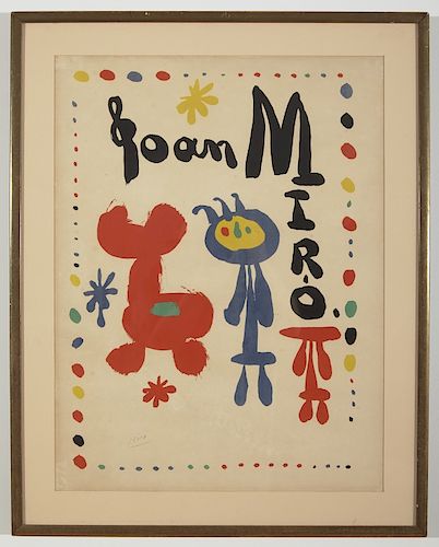 Joan Miro (1893-1983), Rare Poster for Exhibition