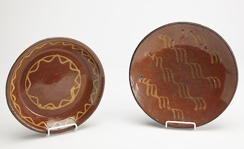 Two Early Slipware Plates