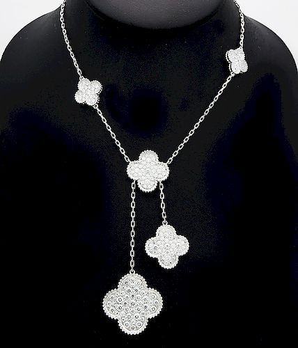 Van Cleef & Arpels Magic Alhambra Diamond 6 Motif Necklace