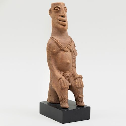 Koma Builsa Seated Terracotta Figure, Ghana
