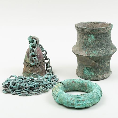 Two Djenné Archaeological Bronze Bracelets, Maliian 