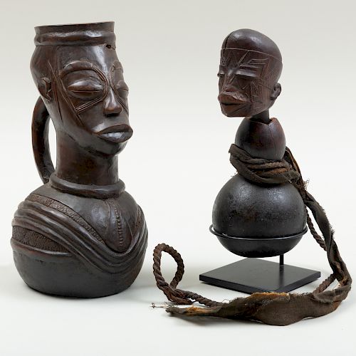 Luba Wood and Gourd Calabash, Democratic Republic of the Congo