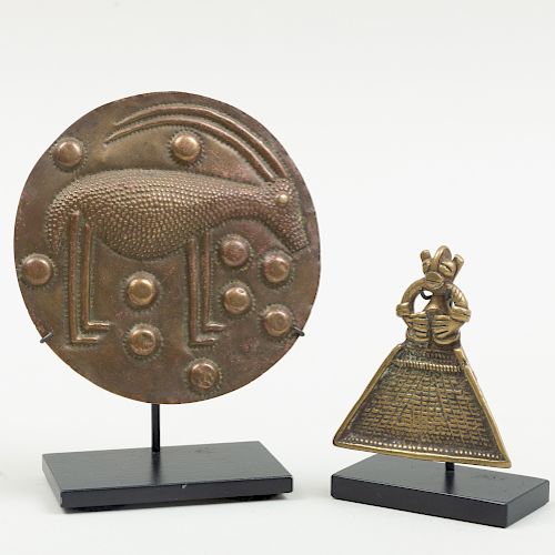Two West African Brass Plaques 
