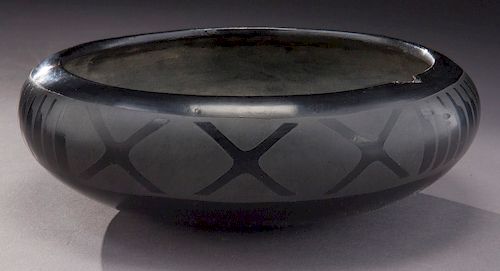 San Ildefonso blackware bowl,