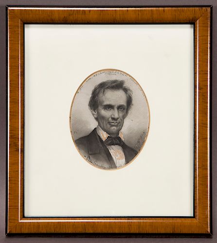 Jules Emile Saintin "Portrait of Abraham Lincoln"