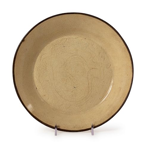 A Chinese Ding-Type Porcelain Plate
Diam 8 7/8 in., 23 cm. 